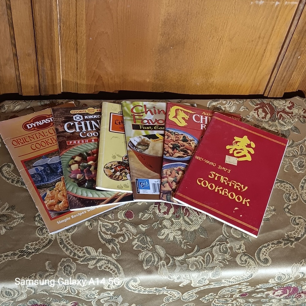 Vintage Chinese Cooking Recipe Booklet Lot Kikkoman Dynasty Stir-Fry 6pc + Clips